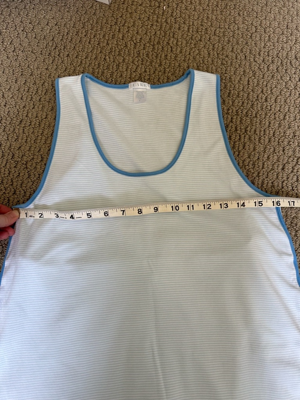 Lake Pajamas Pima Tank Long Set in Atlantic Sz Small - Picture 2 of 6